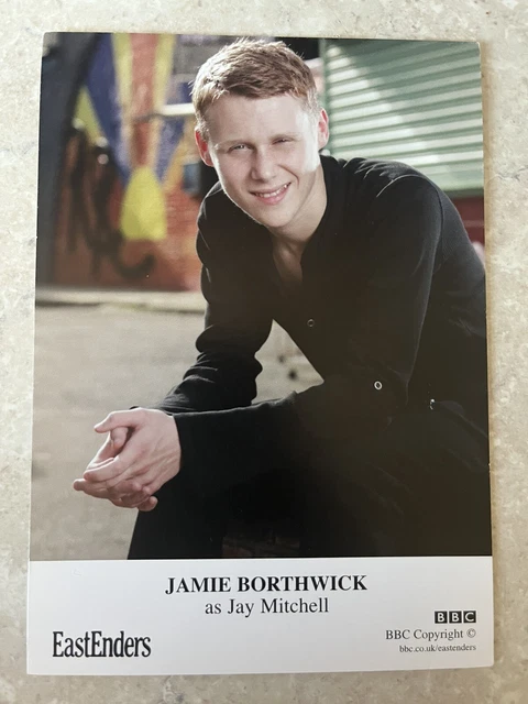 BBC EastEnders Jay Mitchell Jamie Borthwick Hand Signed Cast Card Autograph