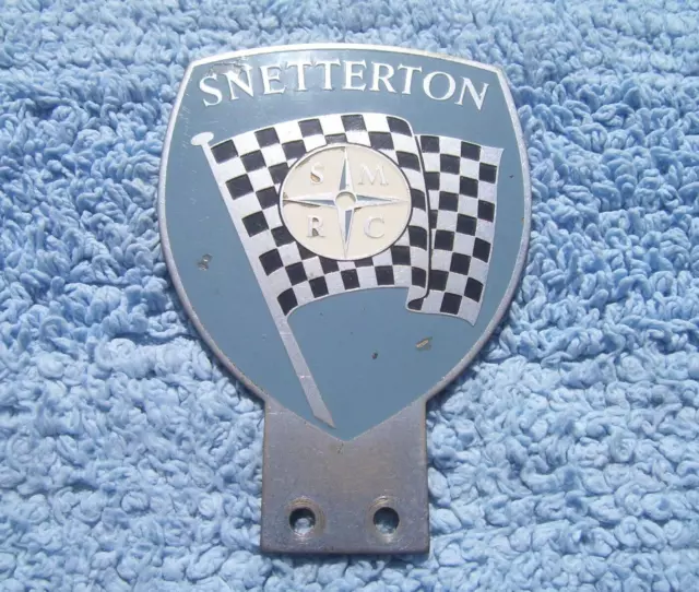 VINTAGE 1960s SNETTERTON MOTOR RACING CLUB CAR BADGE~ORIGINAL CIRCUIT/RACE TRACK