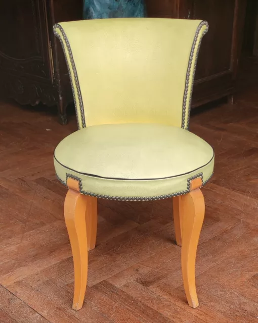 Petit Fauteuil  jaune Vintage/fauteuil de  chambre vintage/fauteuil crapaud