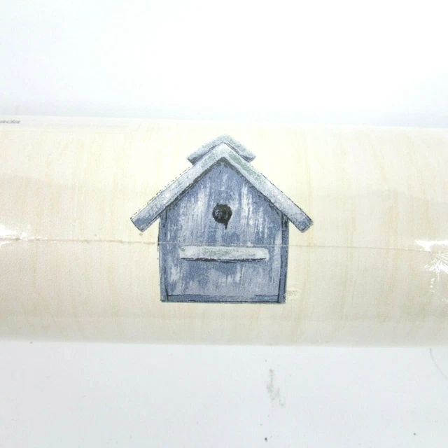 2 rollos dobles de vinilo papel tapiz casas nidos de pájaros habitación jardín natural prepegado