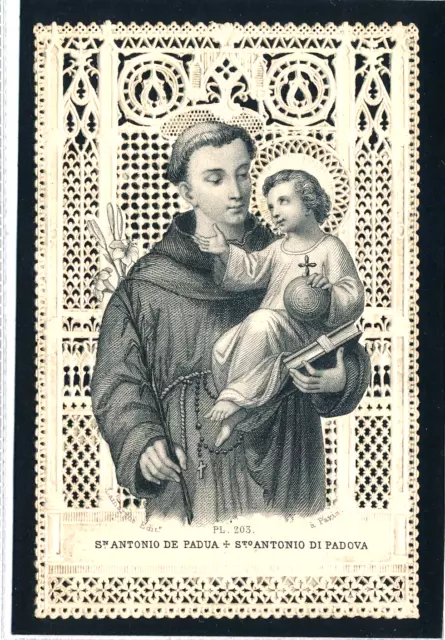 Andachtsbild Heiligenbild Holy Card 19JHD -St Antonio Padua - Lamarche ParisX7