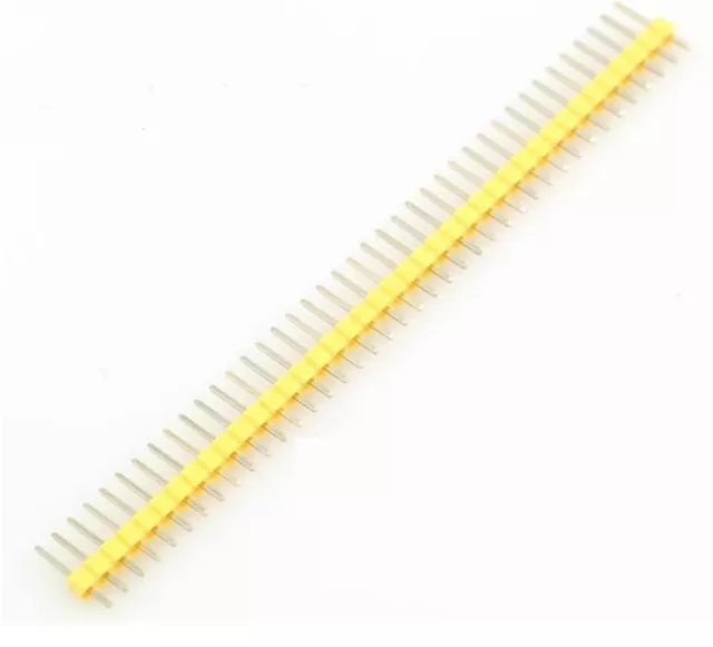 20PCS Yellow 2.54mm 40 Pin Male Single Row Pin Header Strip N