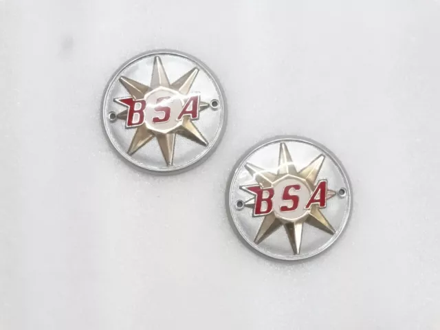 For BSA Bantam A65 B40 Fuel Tank Gold / Red / Silver Badge Set