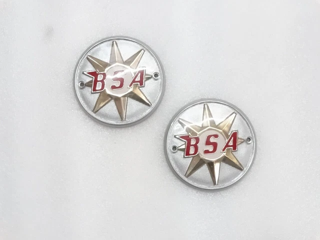 For BSA Bantam A65 B40 Fuel Tank Gold / Red / Silver Badge Set
