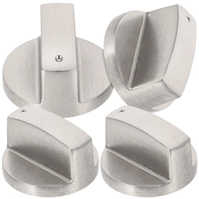 4pcs Interrupteur de poêle à Boutons métalliques Interrupteurs rotatifs Bout