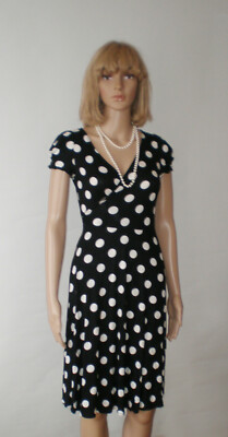 Zara Collection White Polka Dot dress, size M /ll