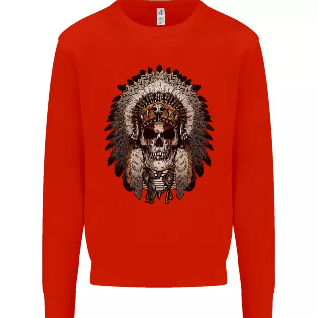 Indio Americano Nativo Calavera Tocado Hombre Jersey Sudadera