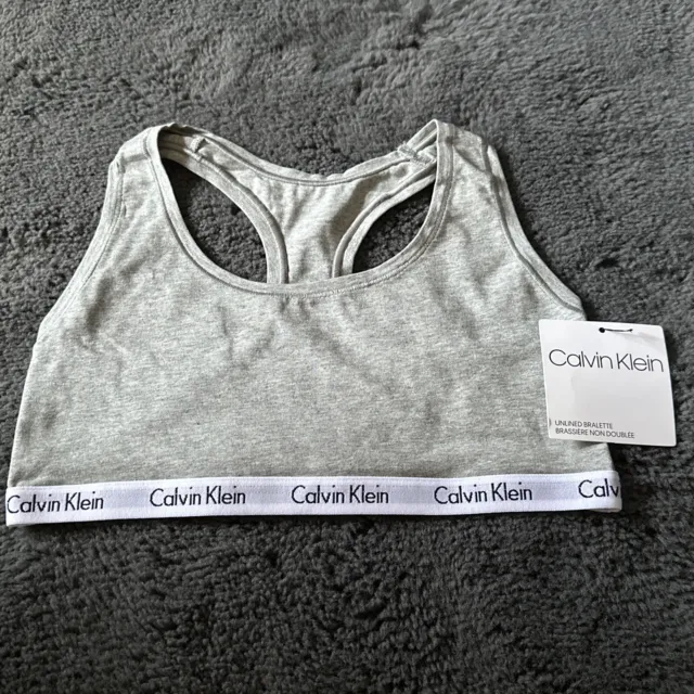 Calvin Klein Womens modern cotton bralette sports bra no padding