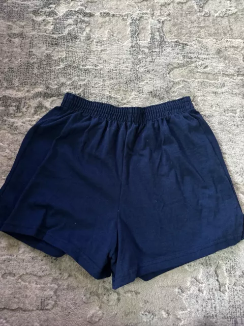 Soffe Womens Cheerleading Dance Gym Cheer Shorts Navy Blue Size Small