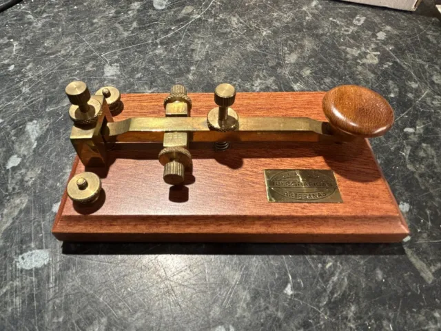 Vintage Brass Morse Key - Llaves Telegraficas Artesanas - Model "GMC"