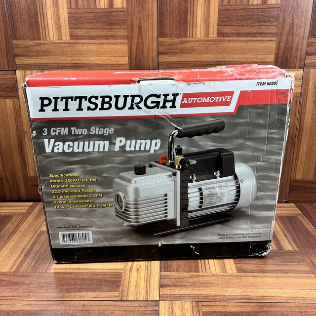 PITTSBURGH Automotive 3 CFM Two Stage Vacuum Pump #61176