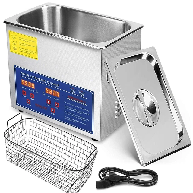 Stainless Steel Industry Ultrasonic Cleaner 3L Heated Heater w/Timer & Heater