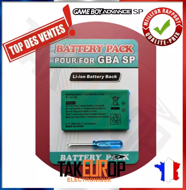 Batterie pour Nintendo GameBoy Advance SP - GBA SP - 850 mah - 3,7 V - Battery