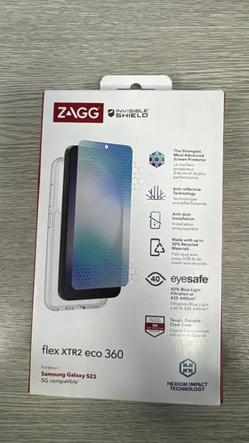 ZAGG Screen Protector Flex XTR2 Eco 360 (Bundle) for Samsung Galaxy S23