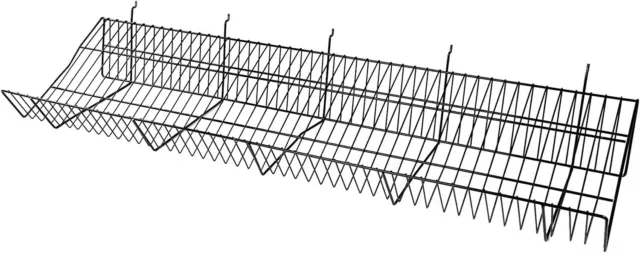 Shelf Slatwall Pegboard 48" x 12" x 6" Black Downslope Slanted Books Periodicals