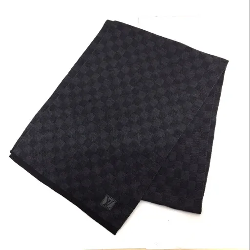 Louis Vuitton M70517 Damier Escential Petit Wool Scarf Gray Used from Japan