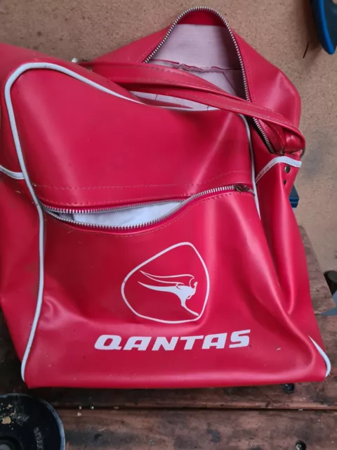 Vintage Qantas Carry On Travel Bag