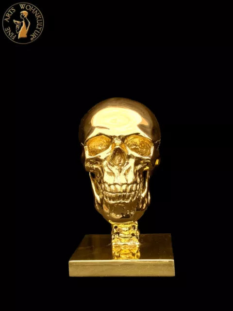 FINE ARTS Wohnkultur Bronze Skulptur Figure Totenkopf  Statue Körper