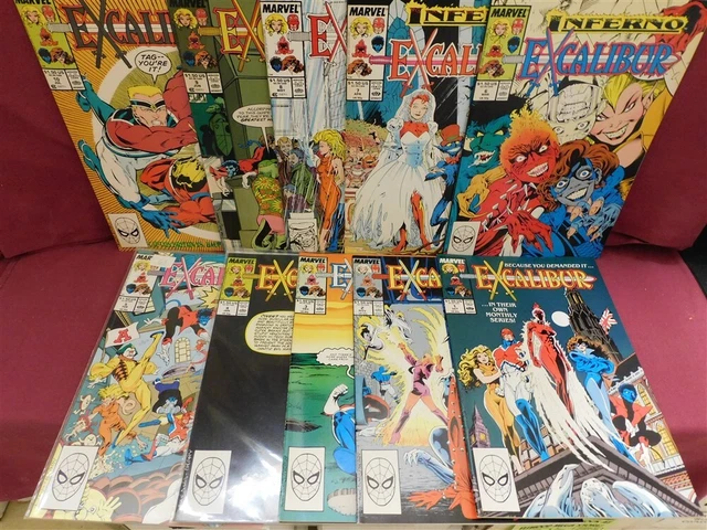 Excalibur 1 2 3 4 5 6 7 8 9 10 Marvel Comic Run Claremont Davis Neary 1988 Vf/Nm
