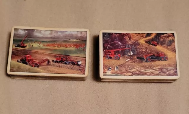 Vintage Playing Cards 2 Decks w/Old Earthmovers Boehck Engineering Houston Texas