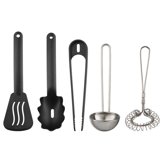 IKEA Set of 2 IKEA DUKTIG 5-piece toy kitchen utensil set multicolour