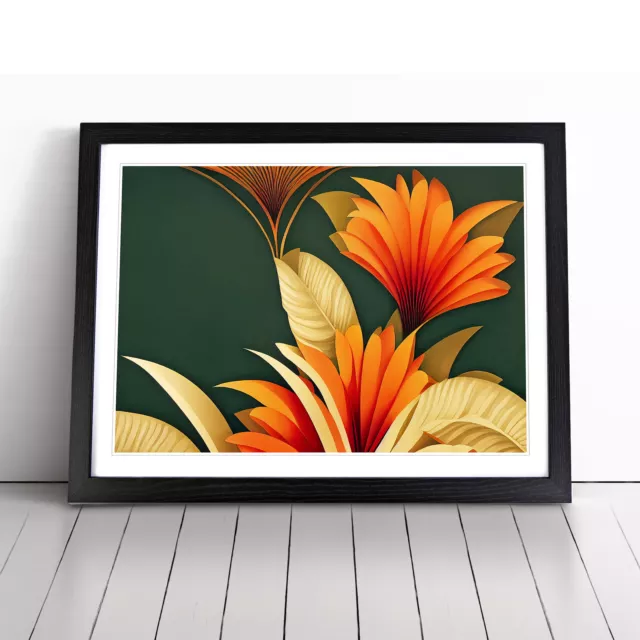 Spectacular Flowers Art Deco Wall Art Print Framed Canvas Picture Poster Decor