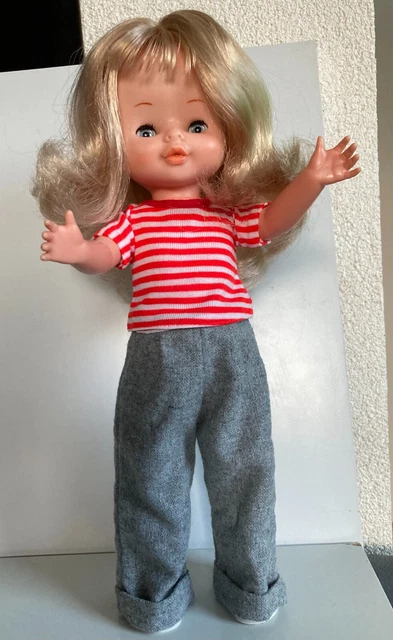 poupée mannequin vintage Famosa "Irvine" 36cm yeux marguerite soeur de Nancy
