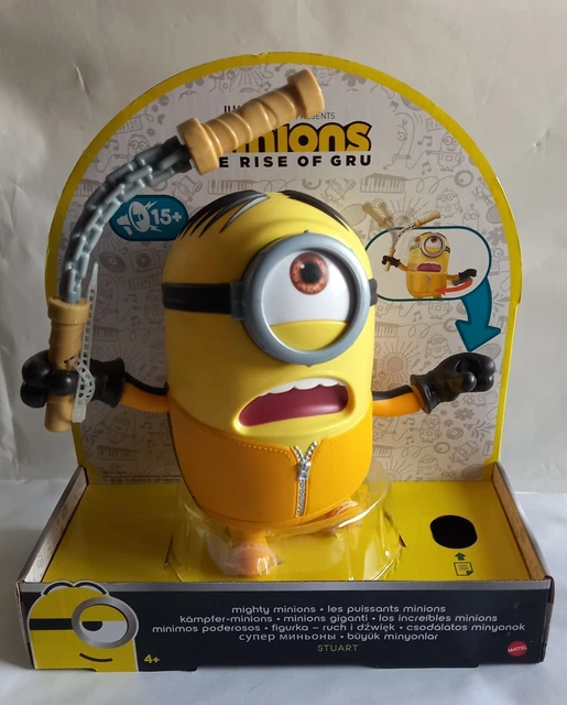 Minions - Personaggio Stuart con Suoni, Completo da Kung Fu e Nunchaku