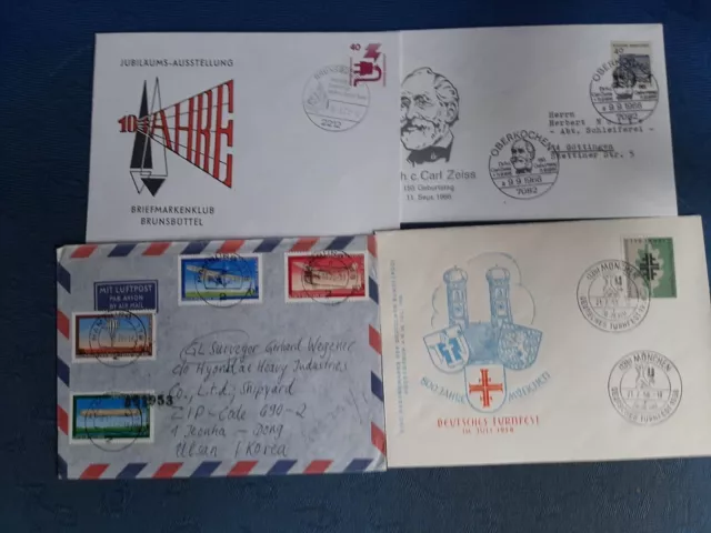 Deutschland Deutsche Post Konvolut 8 x Ganzsachen / Brief usw.