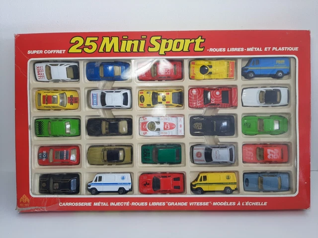 Coffret 25 Mini Voitures De Sport Mc Toy 1:64 – Golf, 205, Ferrari, Porsche, R25...