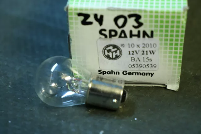 Spahn BA15S 21w 12v (1x Filamento) Trasera Lámpara Bombilla Vespa Piaggio Gilera