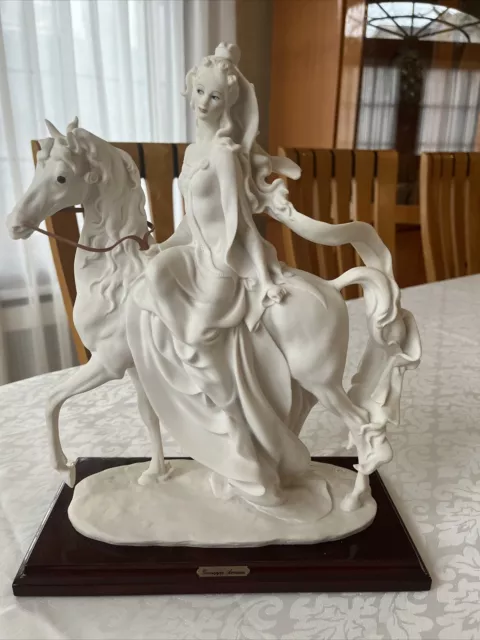 1985 Giuseppe Armani Florence Figurine Titled LADY ON HORSE.