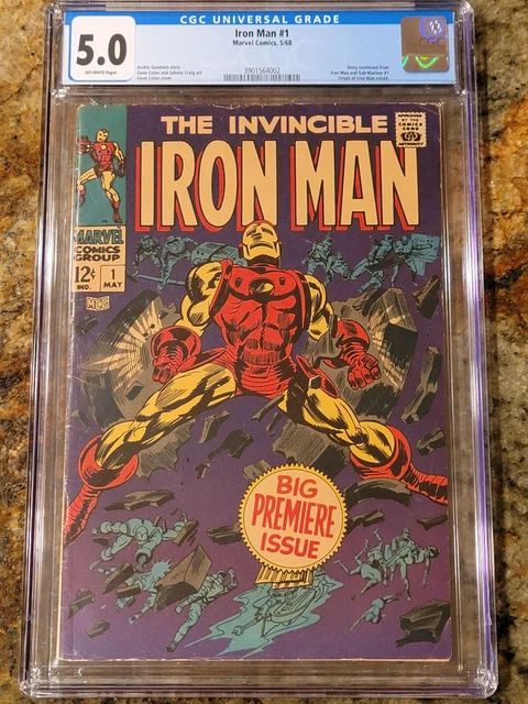 1968 Marvel Comics Iron Man 1 CGC 5.0. Origin of Iron Man