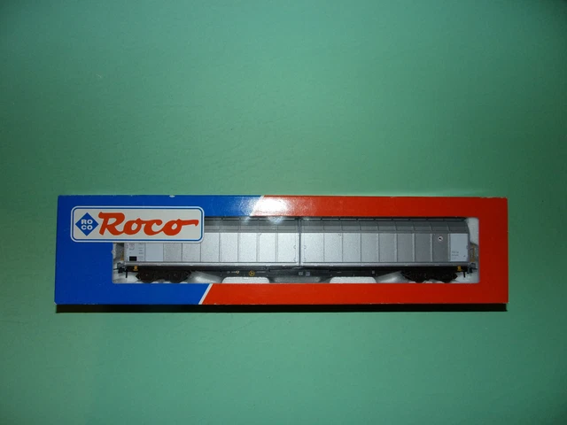Wagon à Portes Coulissantes Roco – Nordwaggon SJ 47132 – Échelle HO, Neuf