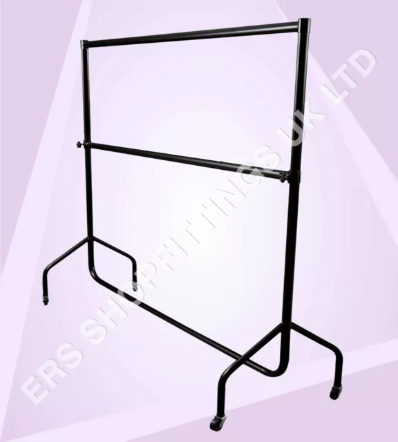 Garment Rail 5ft Heavy Duty DOUBLE HANGING SPACE CLOTHES RAIL