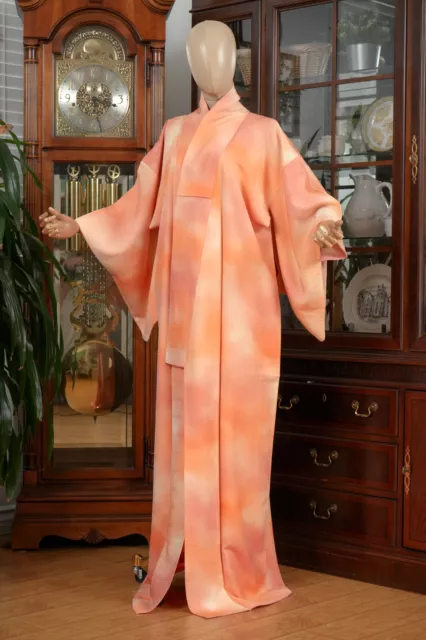 Dear Vanilla Japanese Tango Chirimen Silk Iromuji Kimono Women's Authentic Japan