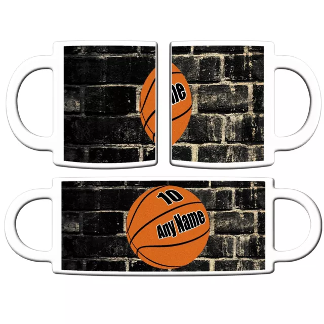 PERSONALISED BASKETBALL PRINT 11oz CERAMIC MUG TEA COFFEE CHRISTMAS BIRTHDAY