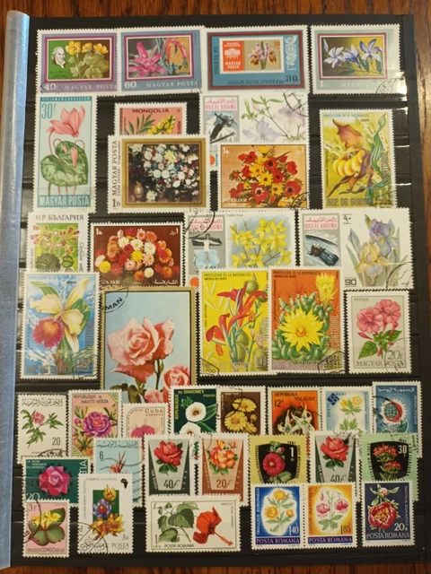 Lot de 40 Timbres Thématique "Fleurs" (THE 190)