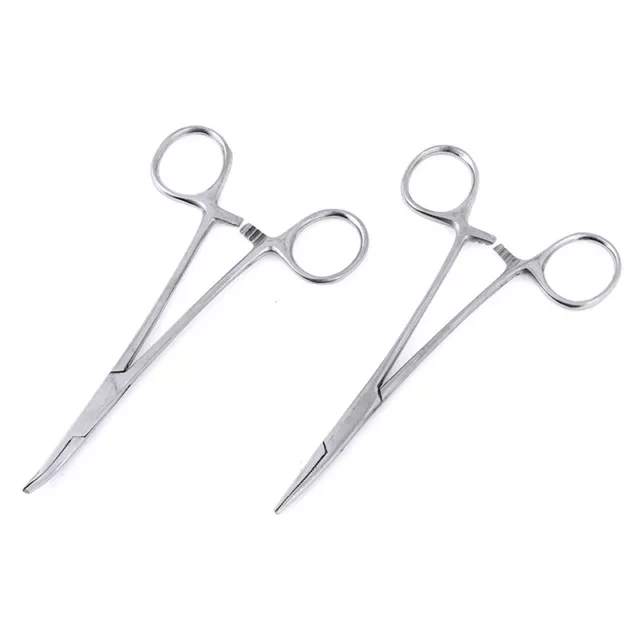 Stainless Steel Locking Forceps Curved Mosquito Hemostat Tool 12.5CM .b8