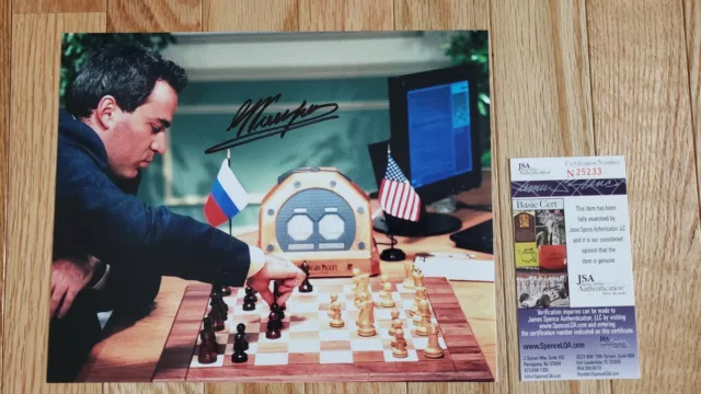 ALIREZA FIROUZJA GRANDMASTER SIGNED AUTOGRAPH CHESS BOARD w/PROOF & BECKETT  COA