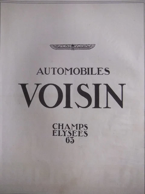 1925 Airplane Neighbor Automobiles Neighbor Champs Elysées 63 Press Advertisement