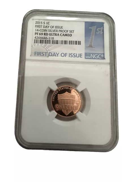 2015-S USA Proof Lincoln Shield Cent Penny USA Mint 1c NGC Graded PF 69 RD Ult