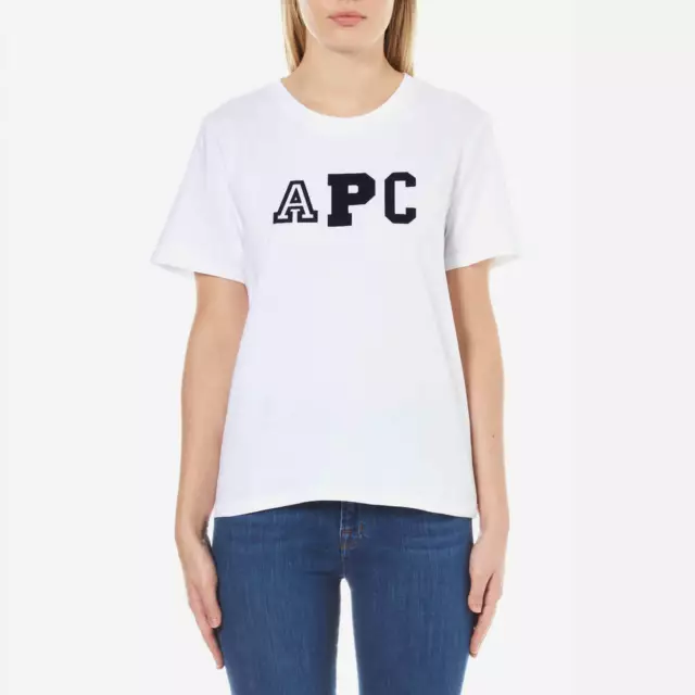 Apc Collegienne Cotton T-Shirt M White