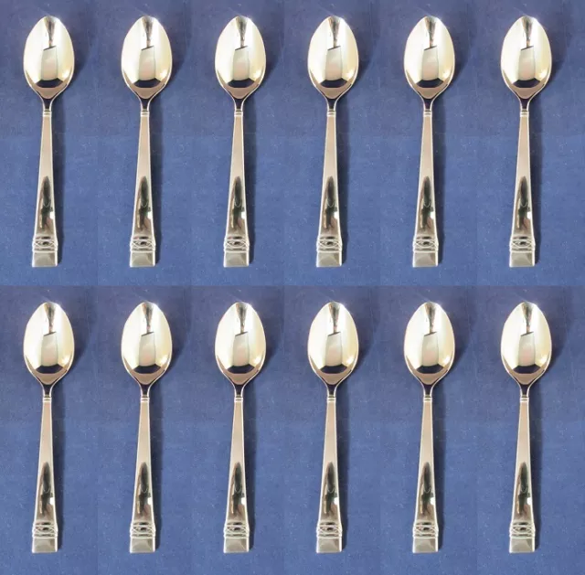 SET OF TWELVE - Wedgwood Stainless OBERON Serving Spoons KOREA