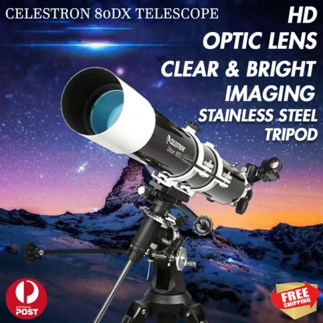 CELESTRON 80DX Professional Telescope Star Viewing Zoom Refractor Monocular HD