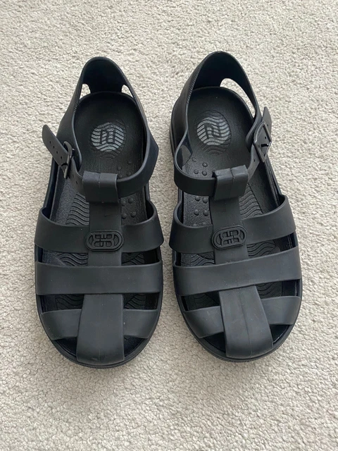 Sandali River Island bambini ragazzi ragazze unisex neri gelatina taglia 31 UK 12 nuovi