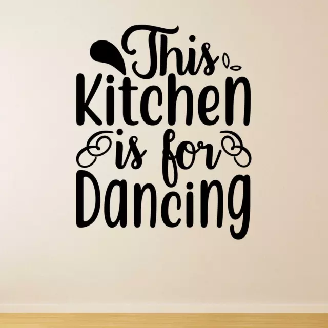This Kitchen Is For Dancing v2 Wall Sticker Decal Quote Home Baking Cooking