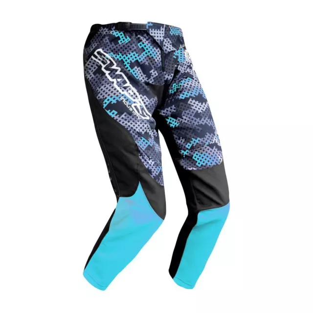 Pantalon moto cross Swaps Camo Kid bleu pour enduro TT Taille M Enfant Neuf