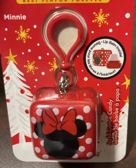 Disney Lip Smackers Minnie Mouse Cube Lip Balm Joyful Cotton Candy Christmas 3