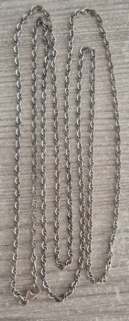 Sautoir En Acier Inoxydable Argenté - Style Marin Avec Motif Grain De Café - Neuf Avec étiquettes